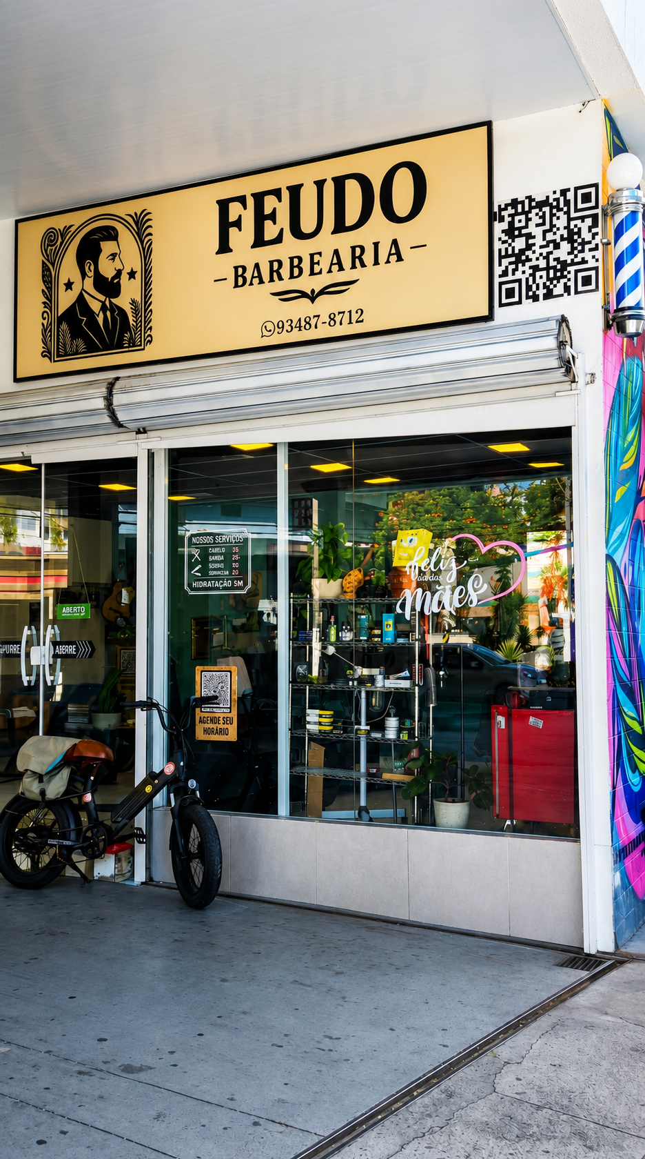 Fachada da Feudo Barbearia